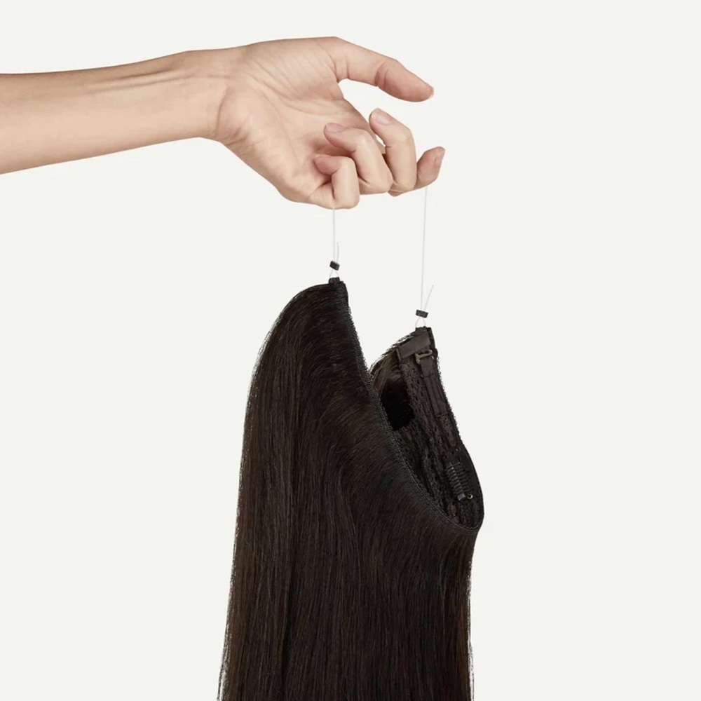 NWT Luxy 16” Halo Hair Extensions, Mocha Brown